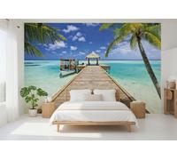 Komar Papel Tapiz Foto Mural Pared Azul 368x254 cm Islote Tropical