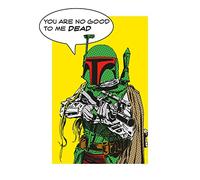 Komar Póster de Star Wars con diseño de cómic clásico de Boba_Fett - Tamaño: 50 x 70 cm Póster de pared (sin marco)