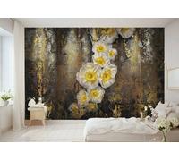 Komar Serafina Mural Tapiz Decorativo Floral Abstracto Marrón