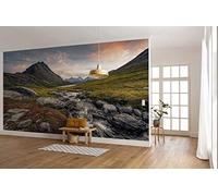 Komar SHX9-079 - Papel pintado fotográfico (fieltro, XXL, decoración, naturaleza, paisaje, dormitorio, salón, oficina, pasillo, 450 x 280 cm), multicolor