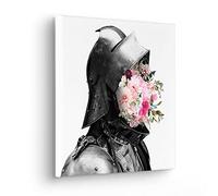 Komar Sir Flowerhead - Cuadro en bastidor de madera real (30 x 30 cm), diseño de Sir Flowerhead
