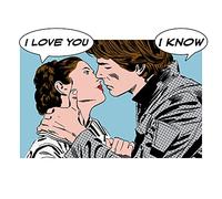 Komar Star Wars Classic Comic Quote Leia Han - Tamaño: 70 x 50 cm Póster de pared (sin marco)
