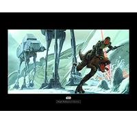 Komar Star Wars Classic RMQ Hoth Battle Ground - Cuadro Decorativo para habitación Infantil (sin Marco, Disponible en Tres tamaños), carbón, WB142-70x50