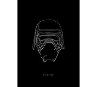 Komar Star Wars Lines Dark Side Kylo - Cuadro de Pared (no Incluye Marco, 3 tamaños), carbón, WB100-50x70