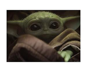 Komar Star Wars Mandalorian The Child Cute Face | Baby Yoda Decoración, Mural, Póster, Impresión artística | Tamaño 50 x 40 cm | Sin Marco | WB-SW-005-50x40, Colorido, 50 x 70 cm