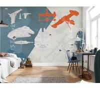 Komar Star Wars Pared Dormitorio Mural Impermeable Mate Vader Naves