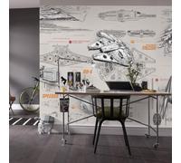 Komar Star Wars Pared Dormitorio Mural Impermeable Mate Vader Naves