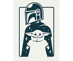 Komar Star Wars WB-SW-002-50 x 70 cm, diseño de mandaloriano The Child and Father