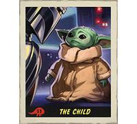 Komar Star Wars WB-SW-014-30x40 - Cuadro decorativo con diseño de mandaloriano The Child Trading Card | Póster decorativo | Tamaño 30 x 40 cm