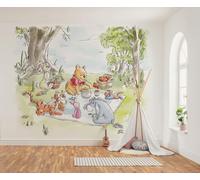 Komar Vlies Fototapete - Disney Winnie the Pooh Nice for Picnics - Größe 300 x 250 cm
