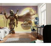 Komar Vlies Fototapete - Star Wars The Mandalorian and Grogu Mission - Größe 350 x 250 cm