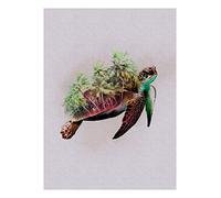 Komar Wandbild Von Animals Paradise Turtle | Poster, Bild, Wohnzimmer, Schlafzimmer, Dekoration, Kunstdruck | ohne Rahmen | P083A-30x40 fotomural, Cloruro de polivinilo (PVC), carbón