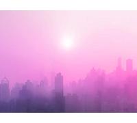Komar Wandbild Von City Dusk | Poster, Bild, Wohnzimmer, Schlafzimmer, Dekoration, Kunstdruck | ohne Rahmen | P118-40x30 fotomural, Pink, Rosa, Schwarz