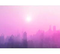 Komar Wandbild Von City Dusk | Poster, Bild, Wohnzimmer, Schlafzimmer, Dekoration, Kunstdruck | ohne Rahmen | P118-70x50 fotomural, Pink, Rosa, Schwarz