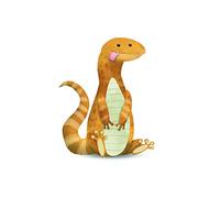 Komar Wandbild Von Cute Animal Lizard | Poster, Bild, Wohnzimmer, Schlafzimmer, Dekoration, Kunstdruck | ohne Rahmen | P111D-50x70 fotomural, Cloruro de polivinilo (PVC), Blanco, Naranja, 50 x 70 cm