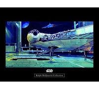 Komar Wandbild Von Star Wars Classic RMQ Falcon Hangar | Kinderzimmer, Jugendzimmer, Dekoration, Kunstdruck | ohne Rahmen | WB140-40x30 fotomural, carbón