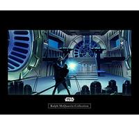 Komar Wandbild Von Star Wars Classic RMQ Vader Luke Throneroom | Kinderzimmer, Jugendzimmer, Dekoration, Kunstdruck | ohne Rahmen | WB163-40x30 fotomural, carbón
