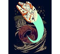 Komar Wandbild Von Star Wars Classic Vector Asteroid Worm | Kinderzimmer, Jugendzimmer, Dekoration, Kunstdruck | ohne Rahmen | WB107-40x50 fotomural, Cloruro de polivinilo (PVC), carbón, 50L x 40B cm