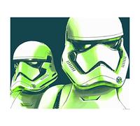 Komar Wandbild Von Star Wars Faces Stormtrooper | Kinderzimmer, Jugendzimmer, Dekoration, Kunstdruck | ohne Rahmen | WB172-50x40 fotomural, carbón