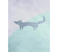 Komar Wandbild Von Wild and Free Fox | Poster, Bild, Wohnzimmer, Schlafzimmer, Dekoration, Kunstdruck | ohne Rahmen | P105A-40x50 fotomural, Rosa, Grau, Blau
