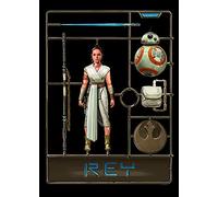 Komar WB 182-50x70 - Cuadro Decorativo para habitación Infantil, diseño de Star Wars Toy Rey, sin Marco