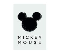 Komar WB044-30 x 40 cm - Cuadro de Pared de Disney | Silueta de Mickey Mouse | Decoración de habitación Infantil | Tamaño 30 x 40 cm (Ancho x Alto) | Sin Marco | WB044-30 x 40 cm