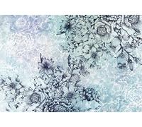Komar WinDFLOWERS XXL 4-071 - Papel pintado fotográfico (368 x 248 cm, papel pintado, decoración de pared, flores, bocetos, diseño, arte, dormitorio, sala de estar)