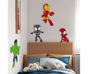 Komar WTD - Adhesivo decorativo para pared, diseño de Spidey and His Amazing Friends Power Group, tamaño 50 x 70 cm, multicolor