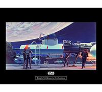 Komar WTD - Cuadro de Pared (40 x 30 cm, 40 x 30 cm), diseño de Yavin Hangar de Star Wars