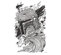 Komar WTD - Cuadro de pared (50 x 70 cm, sin marco), diseño de Boba Fett de Star Wars