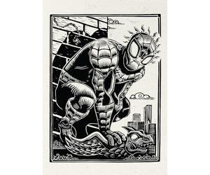 Komar WTD - Cuadro decorativo para habitación infantil (50 x 70 cm), diseño de Spiderman de Marvel