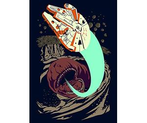 Komar WTD - Cuadro Decorativo para Pared, diseño de Gusano de asteroide de Star Wars Classic Vector | Sin Marco | WB107-50 x 70 cm | Tamaño: 50 x 70 cm (Ancho x Alto)