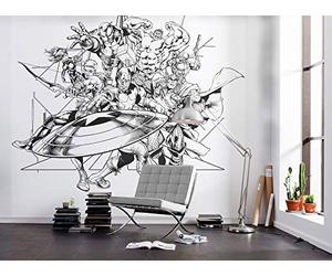 Komar WTD IADX6-066 - Papel pintado fotográfico (fieltro, 300 x 280 cm), diseño de Los Vengadores