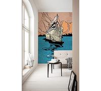 Komar WTD La Nave IAX4-0023 - Papel pintado fotográfico (fieltro, 200 x 280 cm, diseño de vapor, puerto y mar)