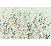 Komar WTD LJX8-057 - Papel pintado fotográfico (400 x 250 cm (ancho x alto), diseño de prado, helecho, hierba, papel pintado, diseño, salón, decoración de pared, dormitorio, flores, flores
