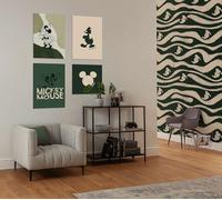 Komar WTD - Papel pintado fotográfico para habitación infantil (200 x 250 cm), diseño de ondas, color verde