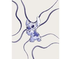 Komar WTD - Póster para habitación infantil (40 x 50 cm), diseño de Lilo y Stitch de Disney (enrollado sin marco), color beige y lila