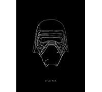 Komar WTD WB100-30x40 - Cuadro de Pared (3 tamaños, 3 tamaños, Colorido, diseño de Kylo con líneas de Star Wars)