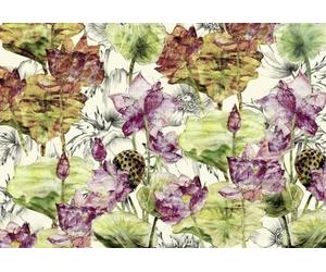 Komar XXL4-070 Lotus - Papel pintado fotográfico (fieltro, 368 x 248 cm, 4 piezas, incluye cola, fabricado en Alemania), multicolor