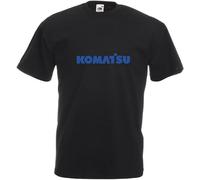 Komatsu Bulldozer Digger Enthusiast Unisex T-Shirt Printed tee Black Mens Top Shirt 3XL