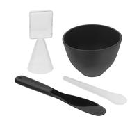 KOMBIUDA 1 Juego conjunto de tazones de cuencos faciales equipo para bol silicio de bricolaje tazón de condimento de silicona mezcla de páginas Black