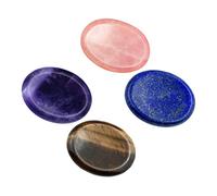 KOMBIUDA 1 Juego De 4 Piezas De Piedras Para El Pulgar Herramientas De Masaje Gua Sha Herramientas De Masaje De Jade Herramientas De Raspado Corporal Gemas Faciales Estuche De Lápices