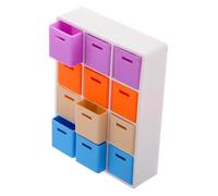 KOMBIUDA 1 Juego De Mini Casa De Muñecas DIY con Cajones Y Estantes A Escala 1:12, Cajas De Almacenamiento Funcionales, Estante De Casa En Miniatura para Actividades Entre Padres E Hijos,
