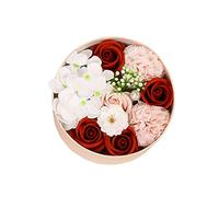KOMBIUDA 1 Pc jaboneras para jabón en barra san valentin pétalos de flores de spa jabón floral Navidad caja de lavado de cuerpo flor de jabón Pétalo de rosa rojo
