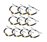 KOMBIUDA 10 Piezas Pulseras de Madera con Deportiva Brazaletes Resistentes para Accesorios Cómodos para Fútbol y Béisbol de Fe y Protección