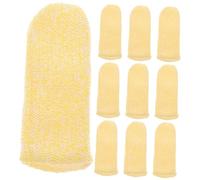 KOMBIUDA 10 Protectores de Dedos Anticorte Resistentes al Desgaste de Hppe para Cocina y Tallado, Mangas Duraderas para Dedos Alta Protección