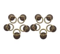 KOMBIUDA 10 Tiradores de Cajón Vintage de Cobre Retro Pomos de Anillo Colgantes para Muebles Tiradores de Cómoda y Armario Diseño Orificio Estilo Europeo Clásico para Renovación de