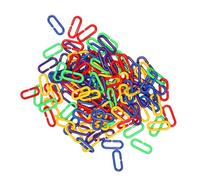 KOMBIUDA 100 Piezas Enlaces de Cadena Plásticos para Pájaros Accesorios para Columpio y Juguetes de Masticar Colores Vivos Apto para Loros y Agapornis Fácil Instalación Jaulas