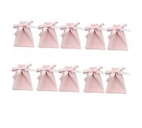 KOMBIUDA 10piezas Obsequio Cordón Para Joyas Accesorios y Bolsas De Obsequio De Felpa Mediana Rosa Cierre De Cordón Para Guardar y Organizar