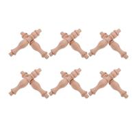 KOMBIUDA 12 Piezas Balaustres de Madera Maciza sin Pintar Accesorios de Columnas Romanas para Reparación de Pasamanos y Cercas Pilares Miniatura para Decoración Interior